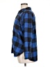 American Eagle Outfitters Checkered-gingham Blue Long Sleeve Blouse Size L - photo 5