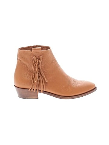 Valentino Garavani Leather Fringe Ankle Boots (view 1)
