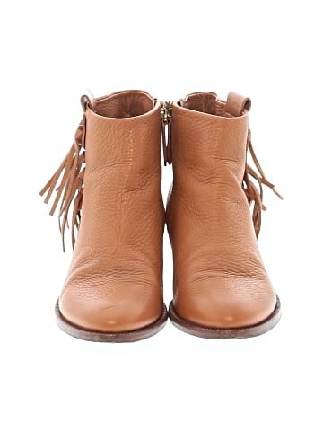 Valentino Garavani Leather Fringe Ankle Boots (view 2)
