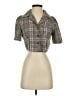 Shein Brown Short Sleeve Blouse Size 2 - photo 1
