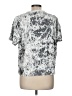 Sen 100% Polyester Metallic Silver Short Sleeve Top Size Med (2) - photo 2