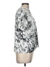 Sen 100% Polyester Metallic Silver Short Sleeve Top Size Med (2) - photo 4