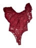 Shein Curve 100% Polyester Burgundy Bodysuit Size 1X - photo 2