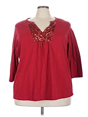 Basic Editions 3/4 Sleeve Blouse (view 1)