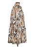 Assorted Brands 100% Polyester Print Tan Casual Dress Size S - photo 4