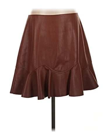 Rebecca Taylor Faux Leather Skirt (view 1)
