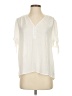 Paige 100% Polyester Ivory Short Sleeve Blouse Size S - photo 1