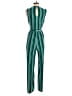 Donna Morgan Stripes Green Jumpsuit Size 4 - photo 2