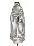 Doe & Rae 100% Rayon Stripes Silver Short Sleeve Button-Down Shirt Size XXS (estimated) - photo 5