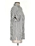 Doe & Rae 100% Rayon Stripes Silver Short Sleeve Button-Down Shirt Size XXS (estimated) - photo 4
