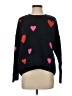 CeCe Hearts Black Pullover Sweater Size S - photo 1