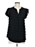 Assorted Brands Black Short Sleeve Blouse Size M - photo 1