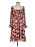 Donna Morgan 100% Polyester Floral Orange Casual Dress Size 4 - photo 1