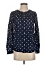 Talbots 100% Cotton Polka Dots Blue Long Sleeve Blouse Size XS - photo 1