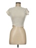 Shein Ivory Short Sleeve Turtleneck Size 6 - photo 1