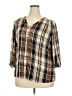 Maurices Brown 3/4 Sleeve Blouse Size XXL - photo 1