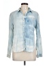 Nostalgia 100% Lyocell Blue Long Sleeve Blouse Size L - photo 1