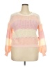 Unbranded Color Block Pink Pullover Sweater Size 2X (estimated) - photo 1