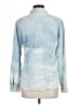 Nostalgia 100% Lyocell Blue Long Sleeve Blouse Size L - photo 2