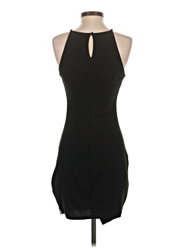 black mini square neck dress Black Linen Square Neck Mini Dress