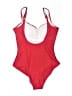 Unbranded Solid Red One Piece Swimsuit Size S - photo 2