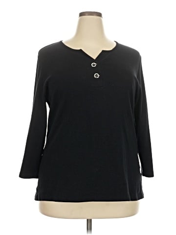 Karen Scott 3/4 Sleeve Top (view 1)