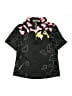 Assorted Brands 100% Polyester Hearts Black Short Sleeve Blouse Size M (kids) - photo 1