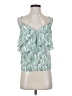 Topshop 100% Polyester Green Sleeveless Blouse Size 6 - photo 1