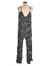 Scoop 100% Rayon Animal Print Black Jumpsuit Size S - photo 2