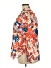 Unbranded Print Orange Long Sleeve Blouse Size XXL - photo 5