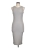 Boohoo Solid Gray Casual Dress Size 10 - photo 1