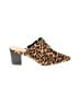 Ellen Tracy Animal Print Brown Tan Mule/Clog Size 8 1/2 - photo 1