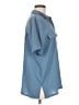 Croft & Barrow 100% Polyester Blue Short Sleeve Blouse Size M - photo 4