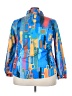 Unbranded Print Blue Long Sleeve Blouse Size 3X - photo 2