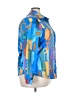 Unbranded Print Blue Long Sleeve Blouse Size 3X - photo 4