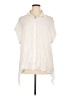 Boutique + 100% Rayon Ivory Short Sleeve Blouse Size 1X - photo 1