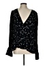 ASOS 100% Viscose Stars Black Long Sleeve Blouse Size 10 - photo 1