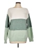 Unbranded 100% Acrylic Color Block Green Pullover Sweater Size L - photo 1