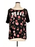 Torrid Floral Black Short Sleeve T-Shirt Size 1X Plus (1) - photo 1