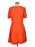 Unbranded Solid Orange Casual Dress Size M - photo 2