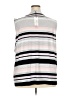 Calvin Klein Stripes Silver Sleeveless Blouse Size 3X - photo 2