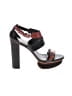 Tod's 100% Leather Color Block Brown Black Sandals Size EU 38 1/2 - photo 1
