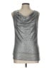 MICHAEL Michael Kors 100% Nylon Metallic Silver Sleeveless Top Size L - photo 1