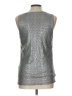 MICHAEL Michael Kors 100% Nylon Metallic Silver Sleeveless Top Size L - photo 2