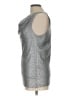 MICHAEL Michael Kors 100% Nylon Metallic Silver Sleeveless Top Size L - photo 5