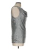 MICHAEL Michael Kors 100% Nylon Metallic Silver Sleeveless Top Size L - photo 4