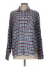 J.Crew 100% Cotton Plaid Blue Long Sleeve Button-Down Shirt Size 12 - photo 1