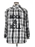 Cato 100% Rayon Plaid Silver Long Sleeve Button-Down Shirt Size L - photo 2