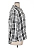Cato 100% Rayon Plaid Silver Long Sleeve Button-Down Shirt Size L - photo 4