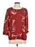 Daniel Rainn 100% Polyester Red 3/4 Sleeve Blouse Size 8 - photo 1